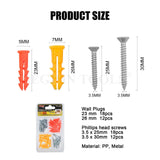 27164 Merge Wall Plug With Screws Assortment Wall Plug DIY Trade Expansion Plugs Z295 xxxxxxx 060726.