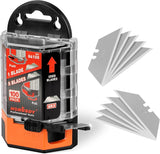 27174 Merge Horusdy 100 Pack Stanley Knife Blades With Dispenser Replacement SK5 High Carbo Z306 xxxxxxx You 240726.