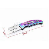 27176 Merge Rainbow Folding Utility Knife Aluminum Handle & 10 Spare Stanley Blades Craft Z306 xxxxxxx You 27176.
