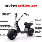 3401 Merge 3000W SMD-301-3 Wheel Electric Big Wheel Spinning Motorcycle Scooter Child Or Adult Weight Up To 200kG Z193.