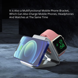 5203 Merge 3 In 1 White Wireless Charger Foldable Magnetic wireless charging Pad Foldable Awesome Z153.