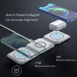 5203 Merge 3 In 1 White Wireless Charger Foldable Magnetic wireless charging Pad Foldable Awesome Z153.