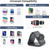 5203 Merge 3 In 1 White Wireless Charger Foldable Magnetic wireless charging Pad Foldable Awesome Z153.