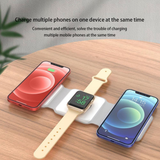 5203 Merge 3 In 1 White Wireless Charger Foldable Magnetic wireless charging Pad Foldable Awesome Z153.