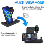 6204 Merge 3 In 1 Fast Wireless Charge Station Dock For Apple Watch iPhone 15 PRO 14, 13, XS Z153.