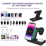 6204 Merge 3 In 1 Fast Wireless Charge Station Dock For Apple Watch iPhone 15 PRO 14, 13, XS Z153.