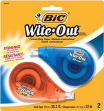 6352 Bic Whiteout Correction Tape 2-Pack Office Supplies X104