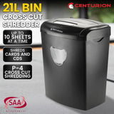 6366 Merge Centurion Office Combo Paper Shredder 2Lts Cross Cut 10 Sheets CDS Credit Cards Z232 xxxxxxx You 030326.