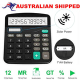 6370 Merge Solar Calculator Dual Power AA Battery Desktop Office School LCD Auto Off Black Z251 xxxxxxx You 310326.