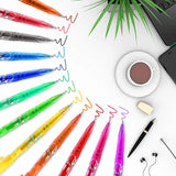 6392 Merge 12xNew Erasable Roller Ball Pen 0.7mmErasable Ink 12 Colours Z266 xxxxxxx You 050526.