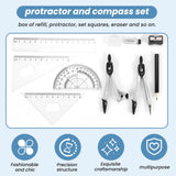 6421 Merge 2-Geometry Set 10 Pieces School Math's Protractor Set Rulers Students Math's 304 Z280 xxxxxxx You 310526.