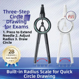 6424 Merge Precision Circle Drawing Guage Press compass Ruler Junior High School Z280 xxxxxxx You 310526.