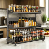 6462 Merge 3 Tier Kitchen Organiser Spice Rack Jar Storage Seasoning Stand Z315 xxxxxxx You 140826.