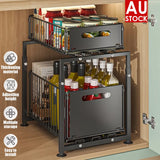 6466 Merge 2 Tier Pull Out Cabinet Organizer Rack For Kitchen Under Sink Storage Shelf Z315 xxxxxxx You 150826.