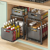 6466 Merge 2 Tier Pull Out Cabinet Organizer Rack For Kitchen Under Sink Storage Shelf Z315 xxxxxxx You 150826.