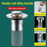 6471 Merge Bathroom Sink Plug Stopper Pop Up Sink Drain Strainer With Basket Z320 xxxxxxx you 240826.