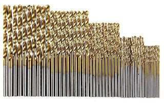 Merge 06111 50 Pieces Titanium Coated HSS High Speed Steel Drills 1m/1.5m/2m/2.5m/3m Sale Items Celebrations Z151.