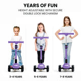 4109 Merge Rovo Kids 3-Wheel Electric Scooter, Ages 3-8 Adjustable Height, Purple Lithium Battery Z193.
