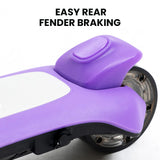 4109 Merge Rovo Kids 3-Wheel Electric Scooter, Ages 3-8 Adjustable Height, Purple Lithium Battery Z193.