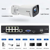14107 Merge 8 Channel NVR CCTV Wireless Home IP Security Camera Outdoor 1080P HD W/P X124.